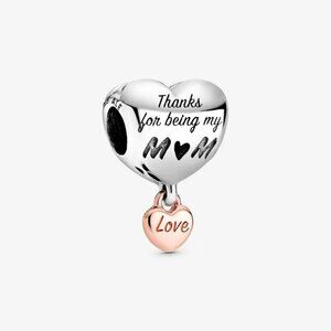 Pandora Love You Mom Heart Charm